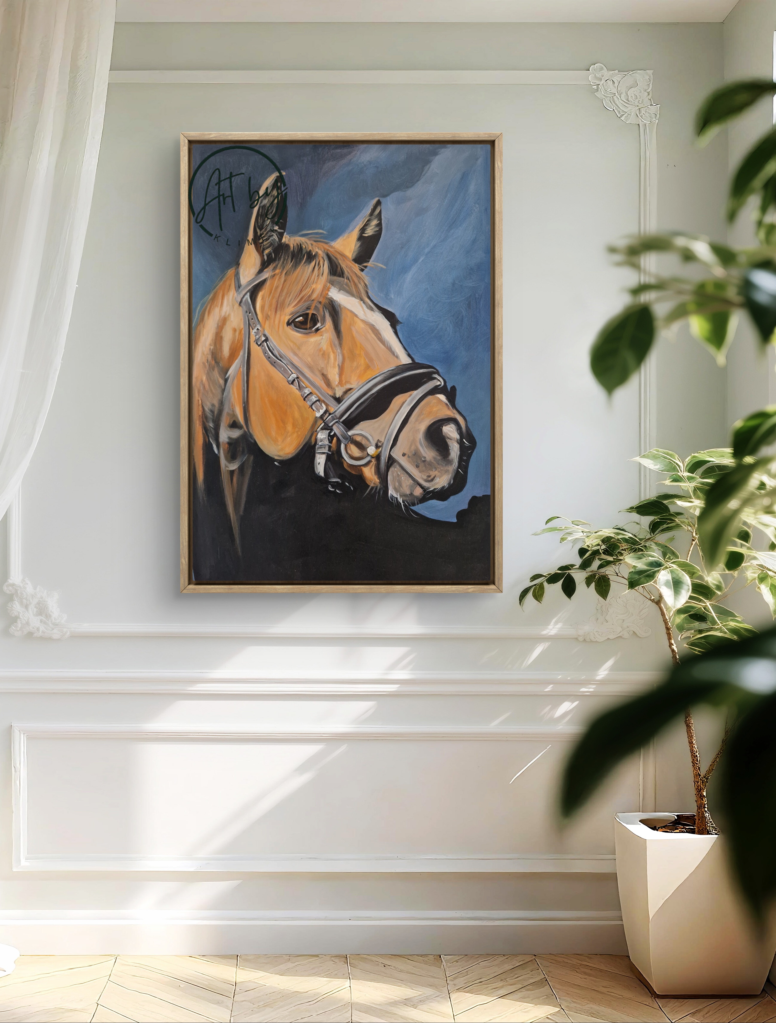 Obraz "Portret konia w granatach"