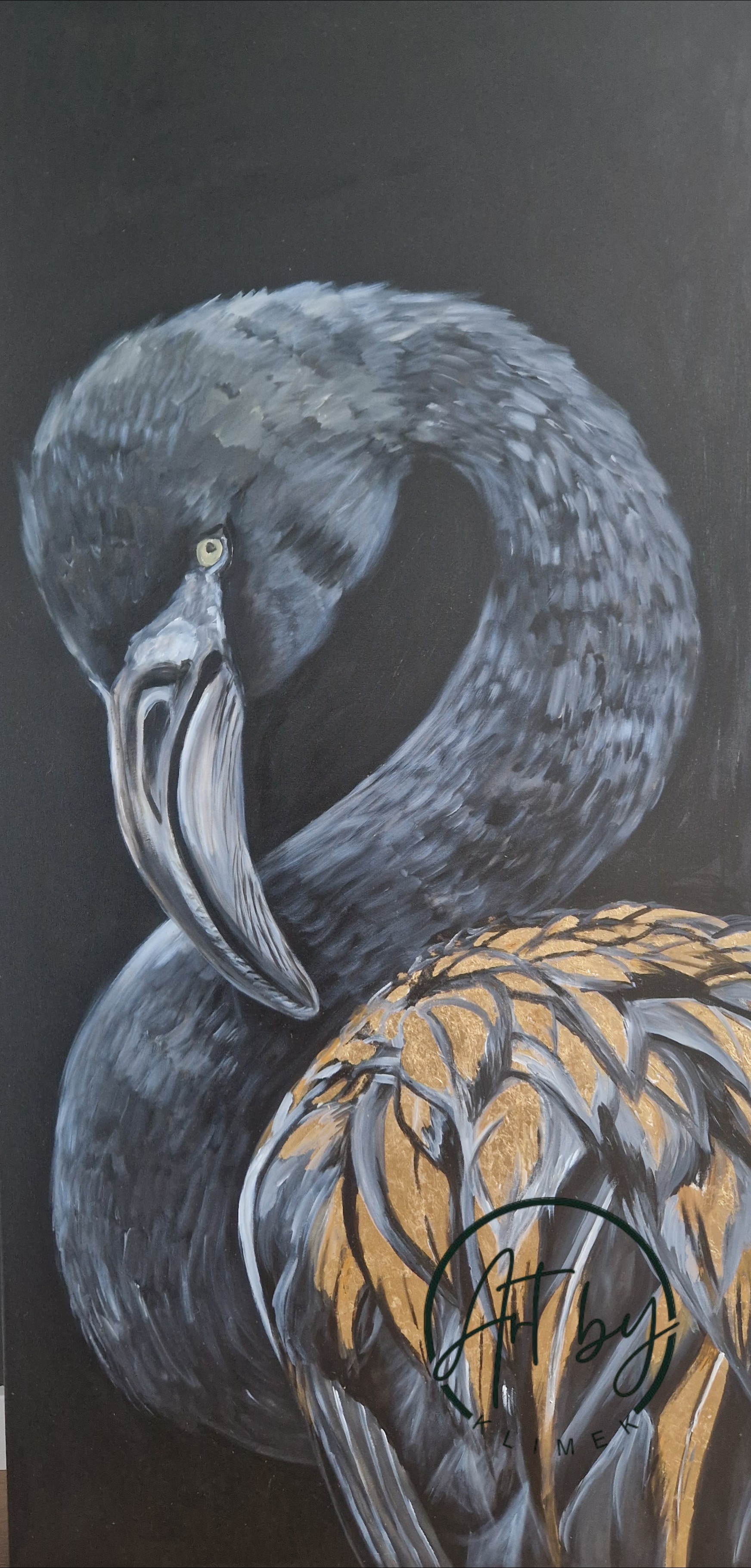 Obraz "Czarny flaming"