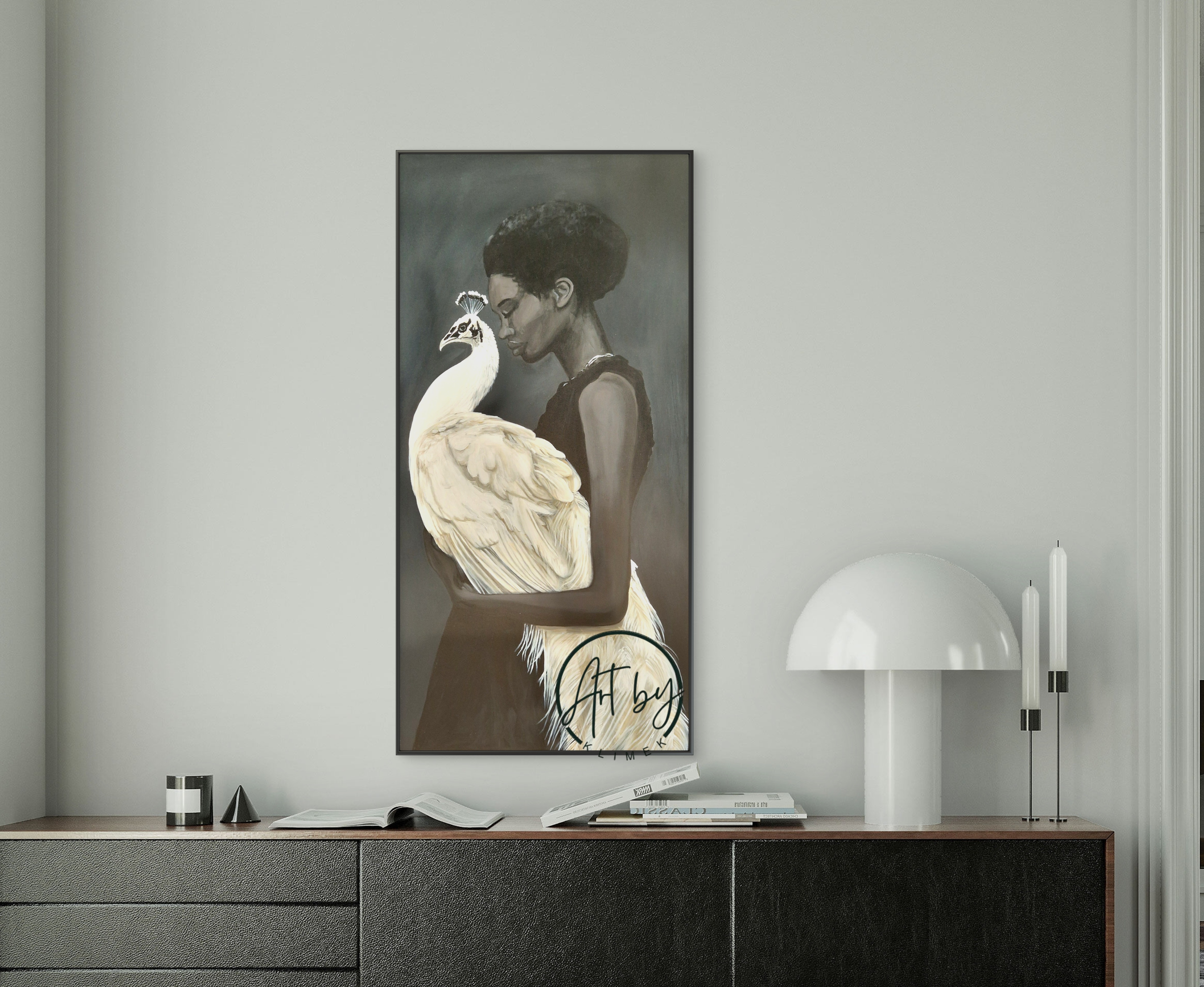 Obraz „Portret z pawiem”