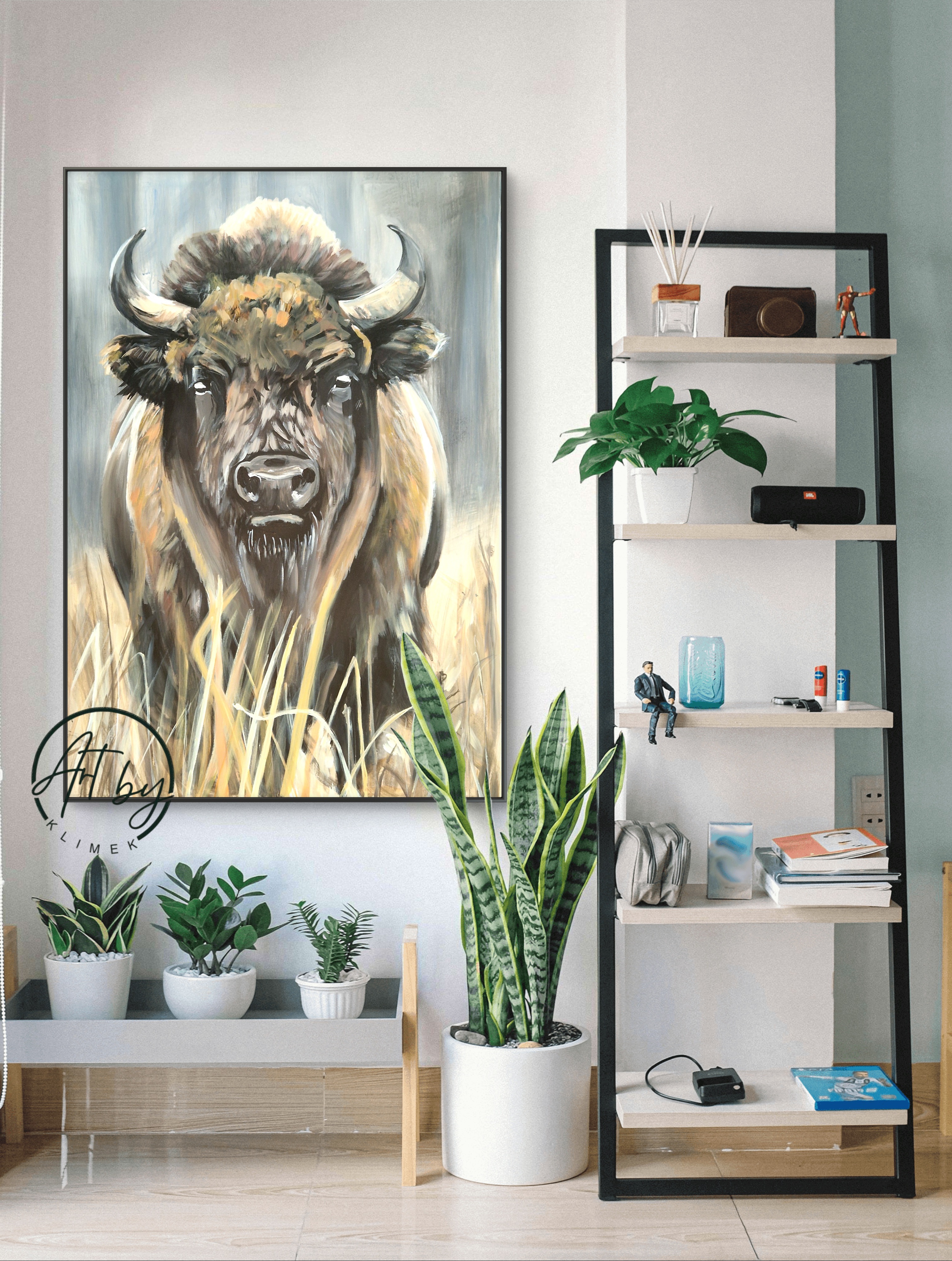 Obraz "Żubr w trawie"