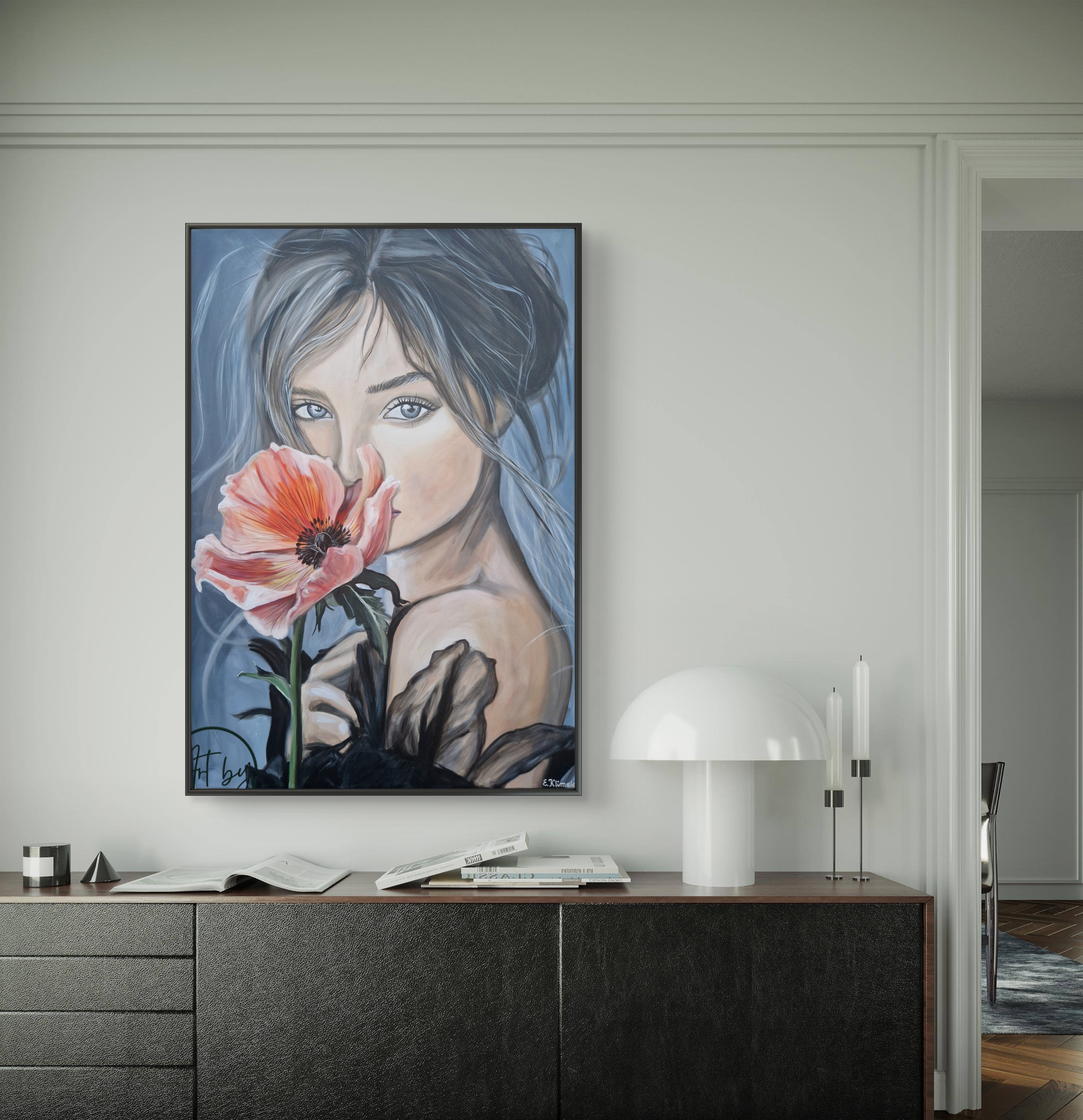 Obraz "Kobieta z kwiatem"