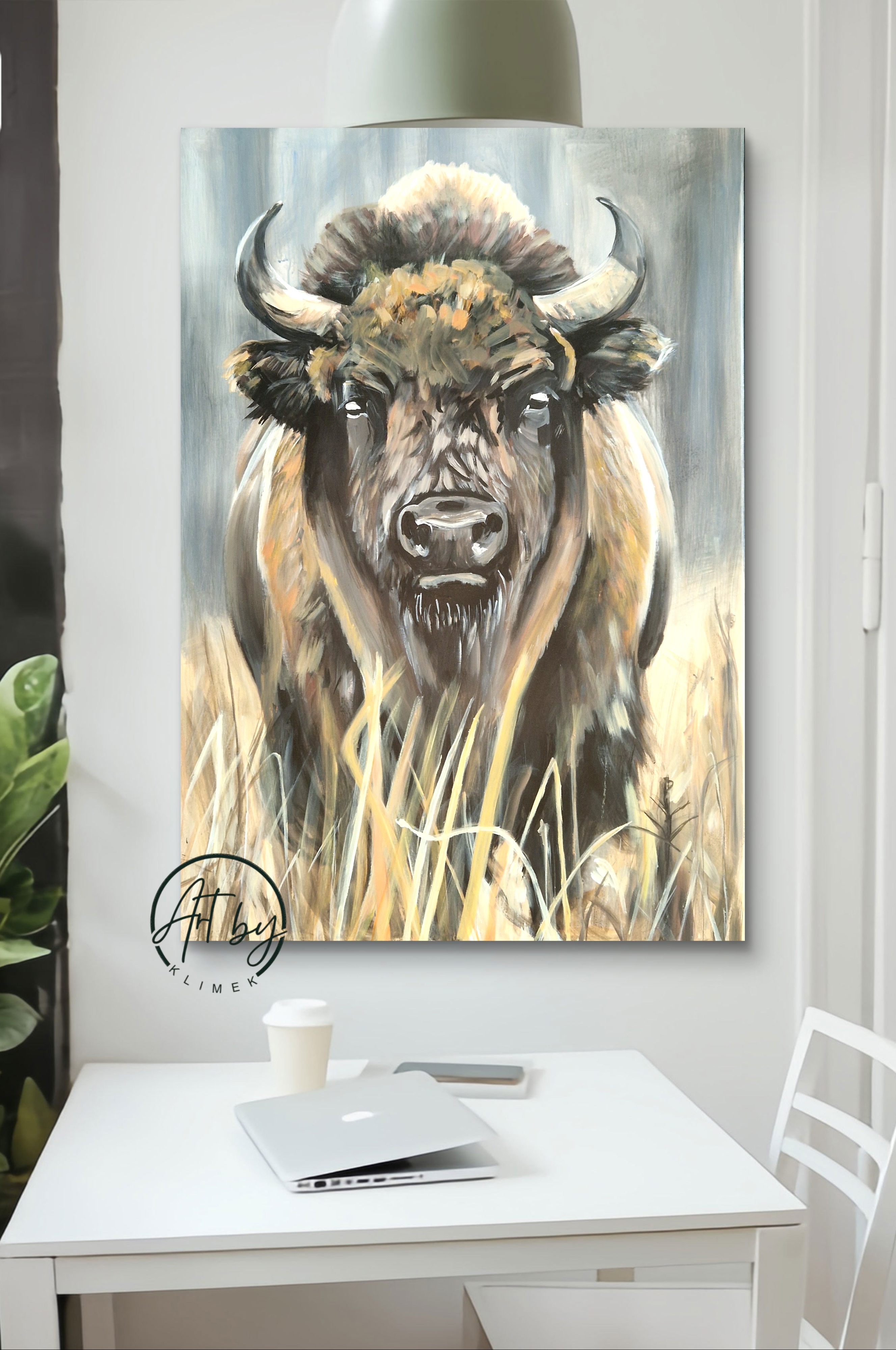 Obraz "Żubr w trawie"