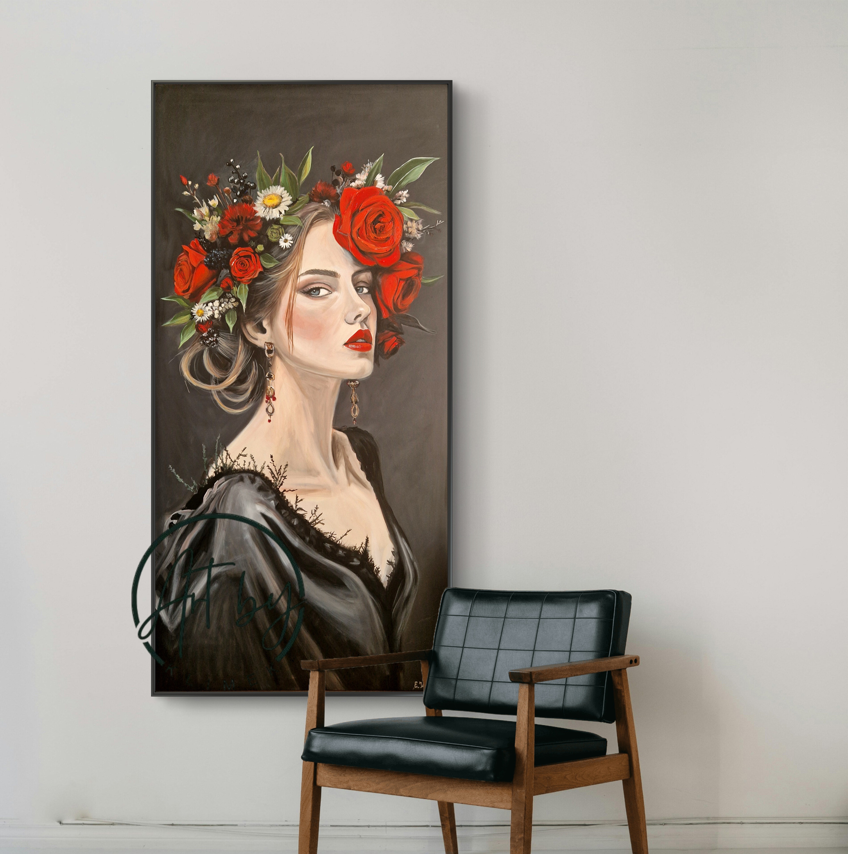 Obraz "Portret z różą"