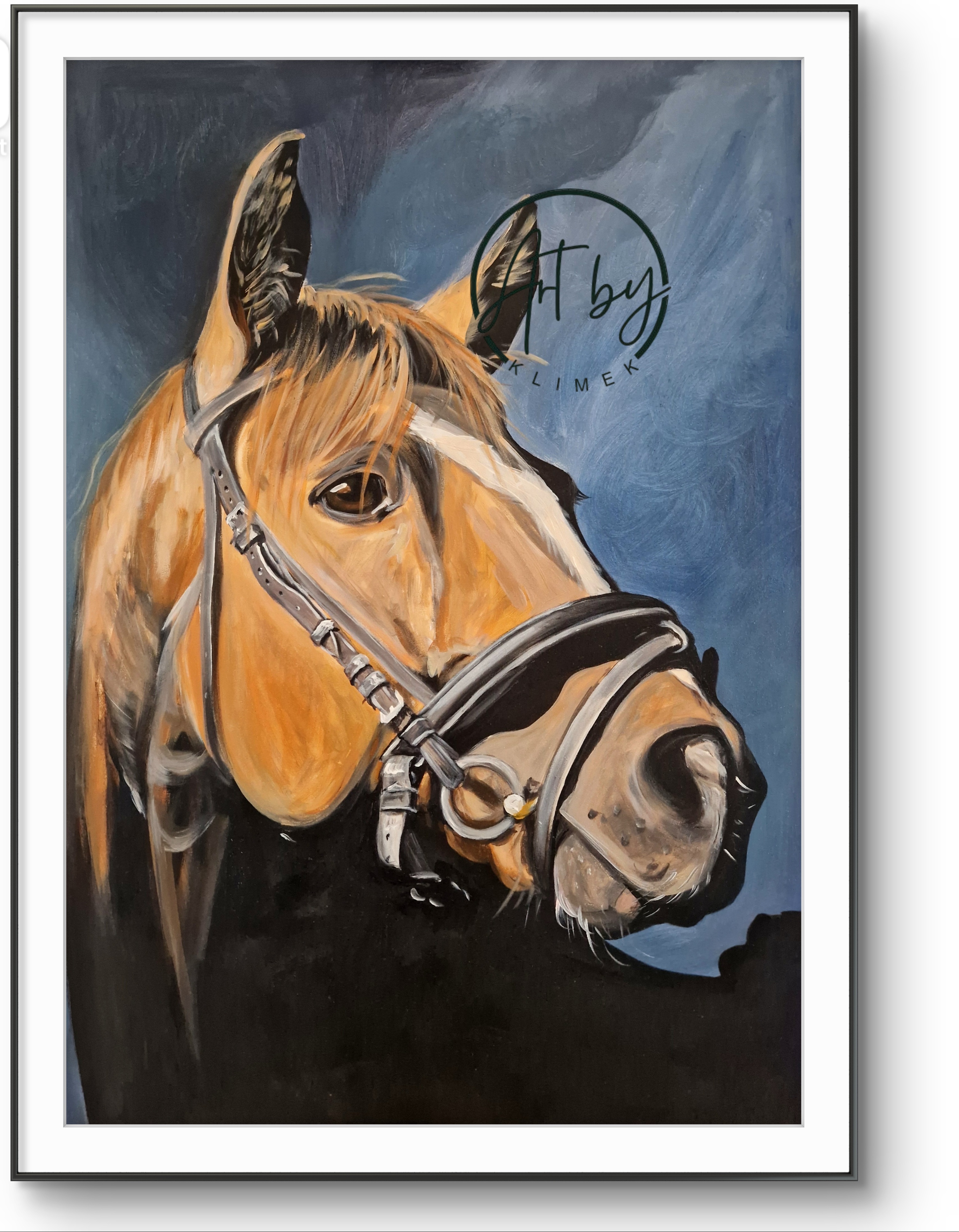 Obraz "Portret konia w granatach"