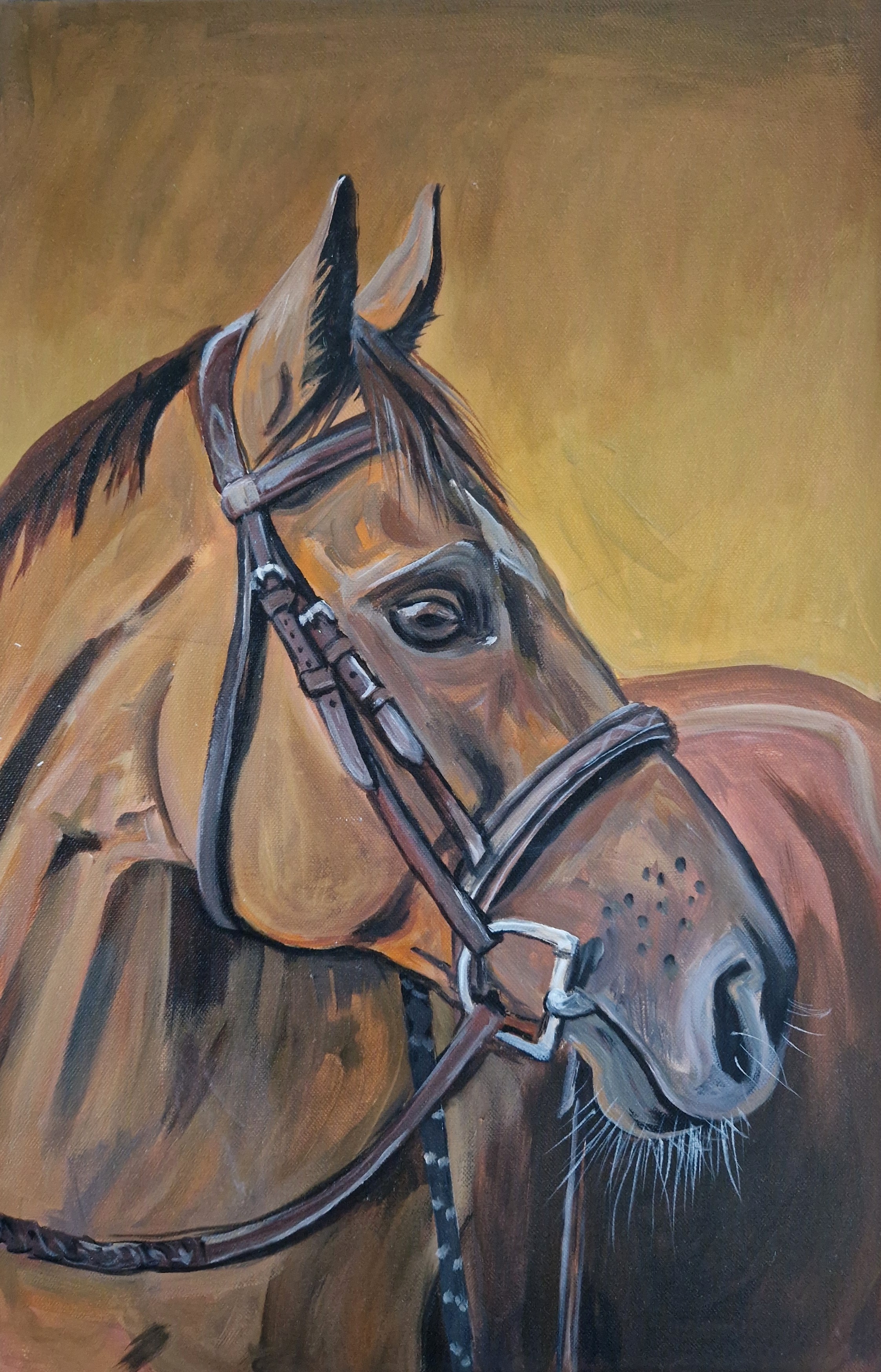 Obraz "Koń na żółtym tle"