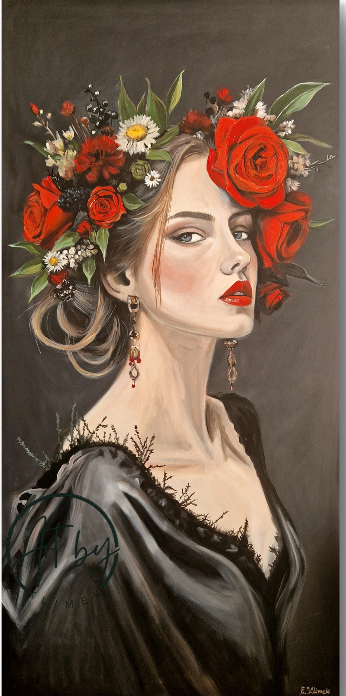 Obraz "Portret z różą"