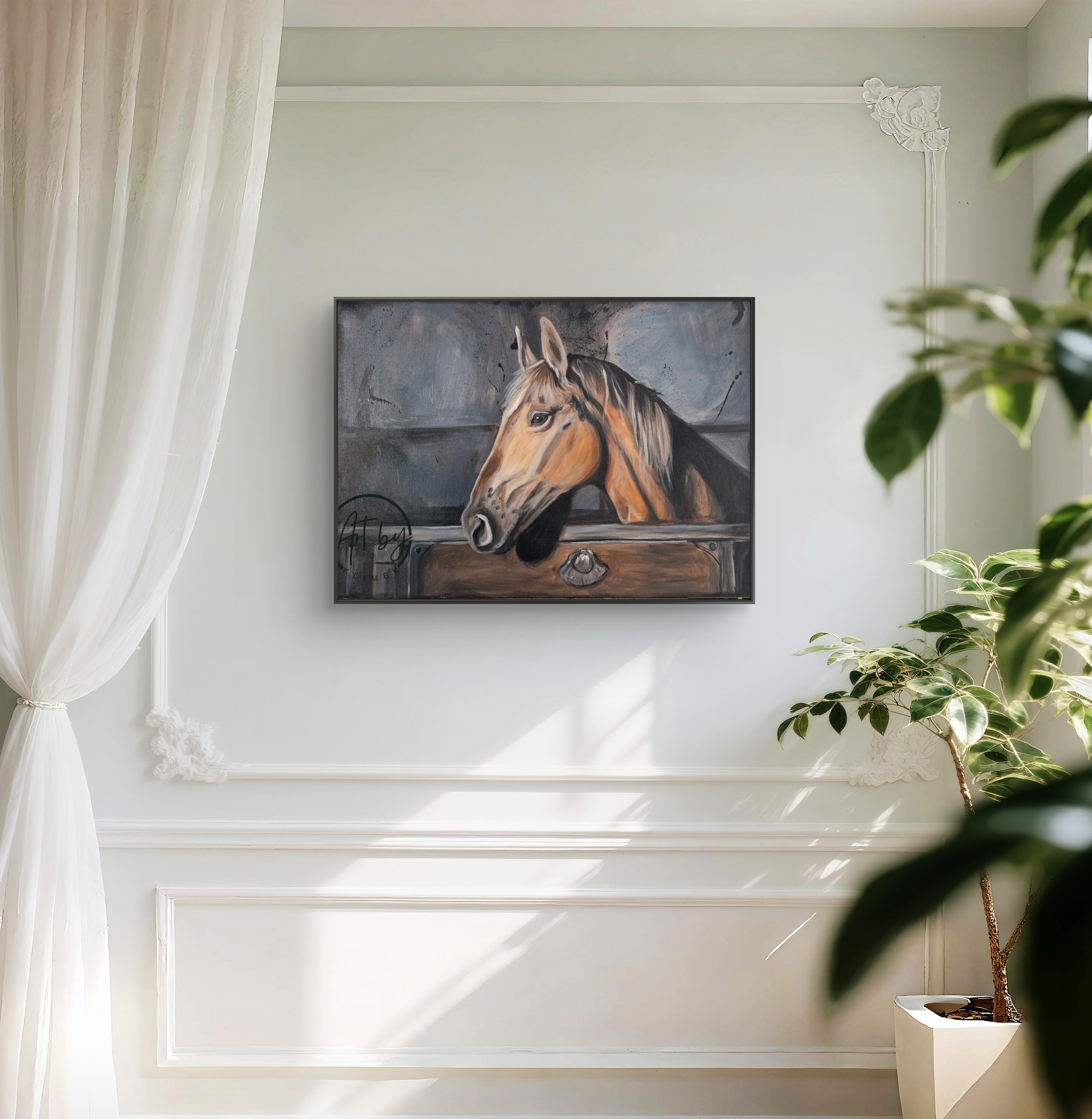 Obraz "Koń w stajni"