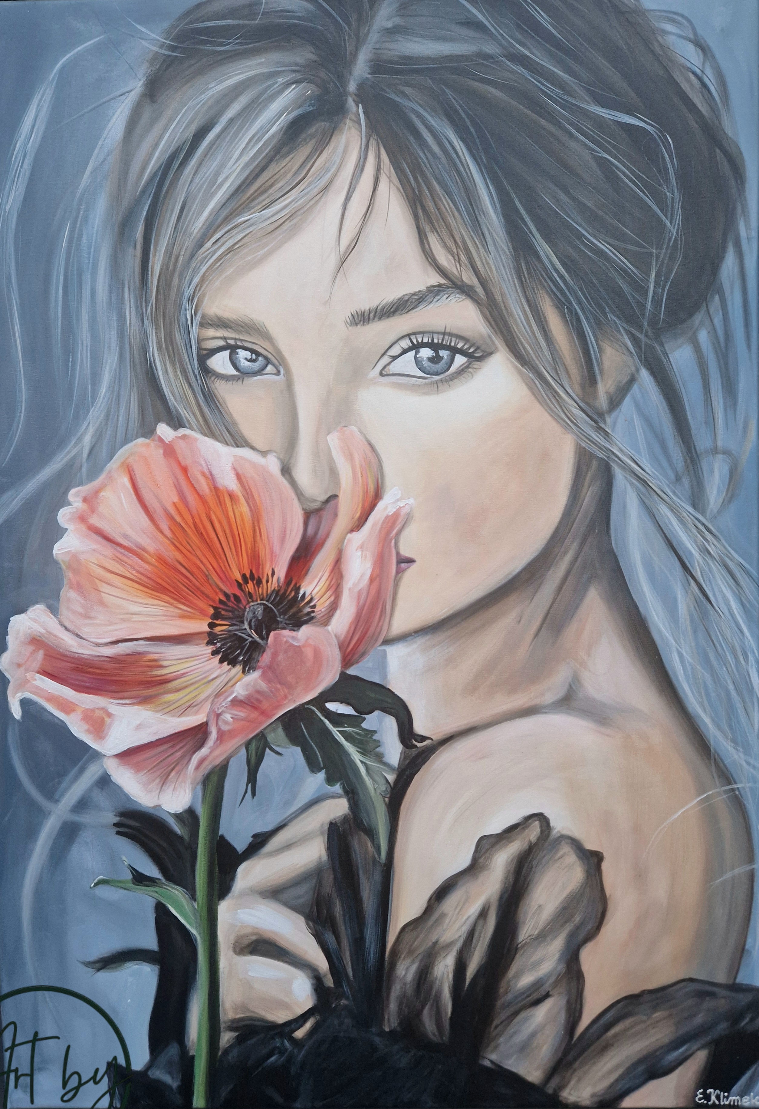 Obraz "Kobieta z kwiatem"