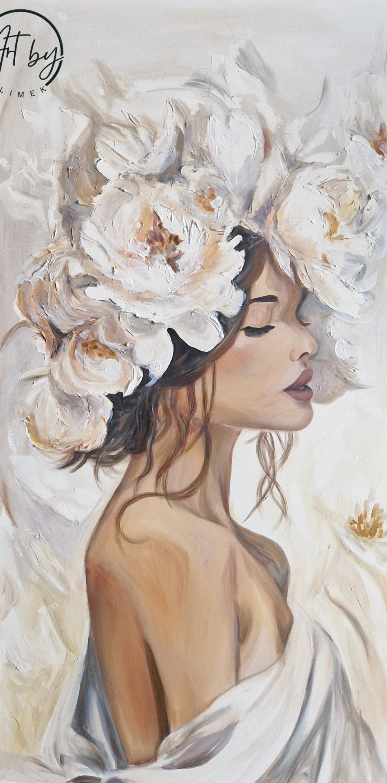 Obraz strukturalny "Kwiatowa dama"