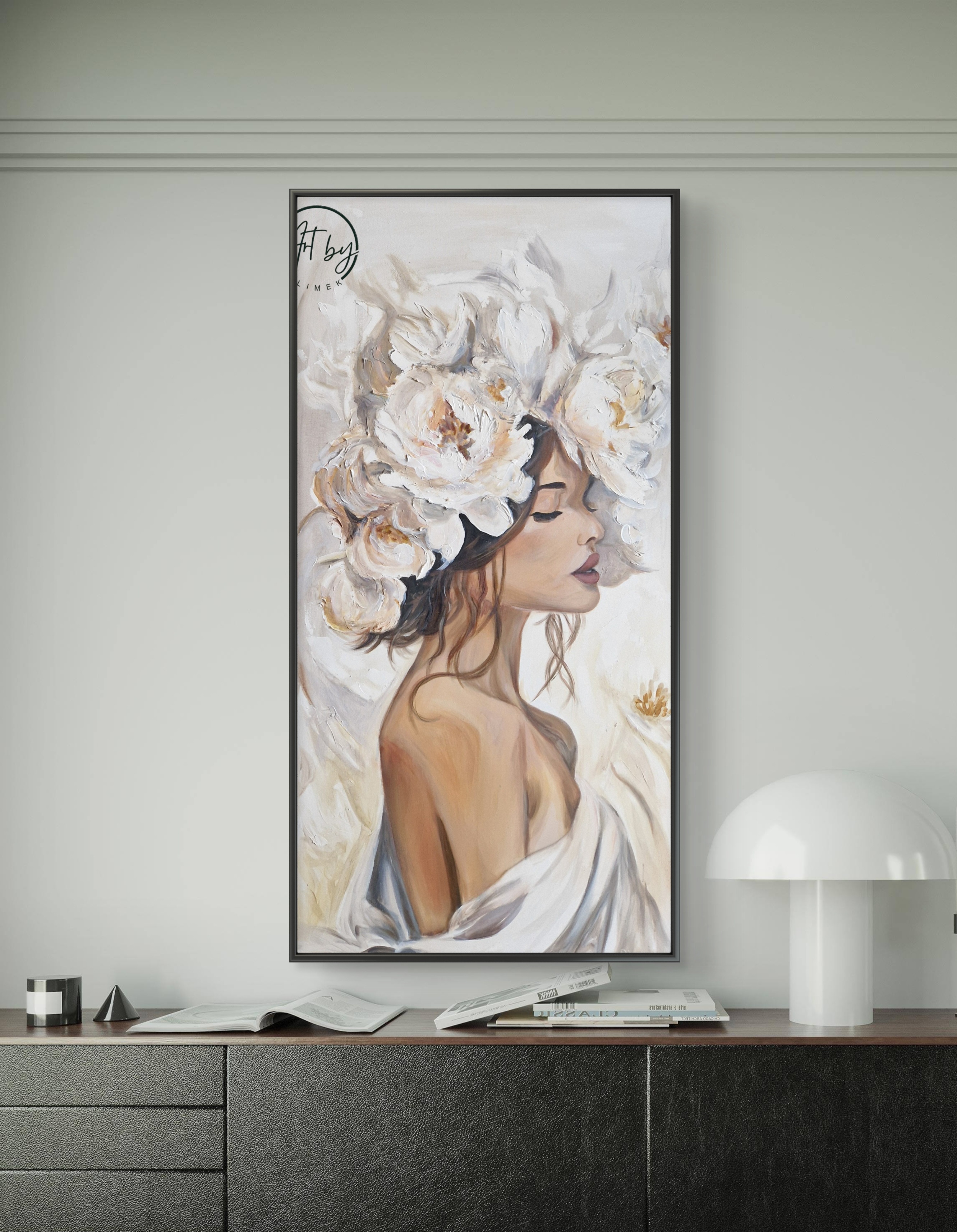 Obraz strukturalny "Kwiatowa dama"