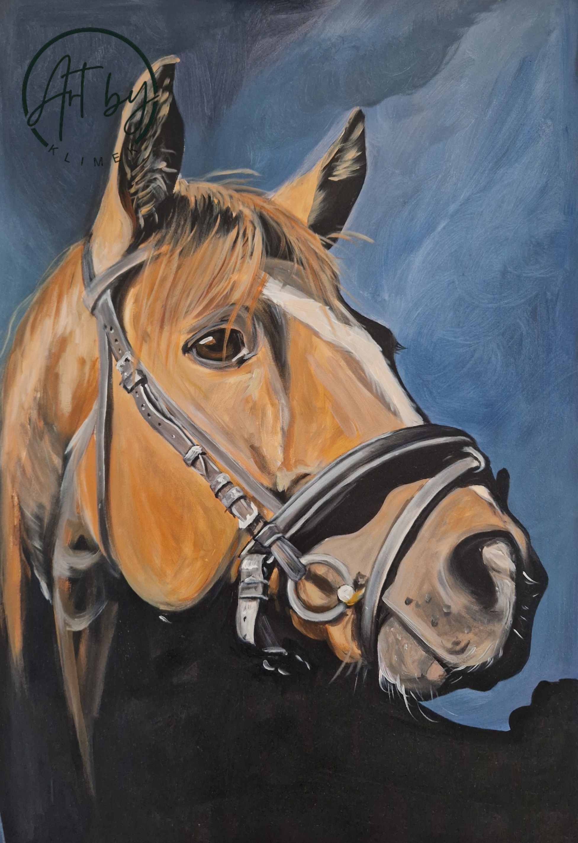 Obraz "Portret konia w granatach"