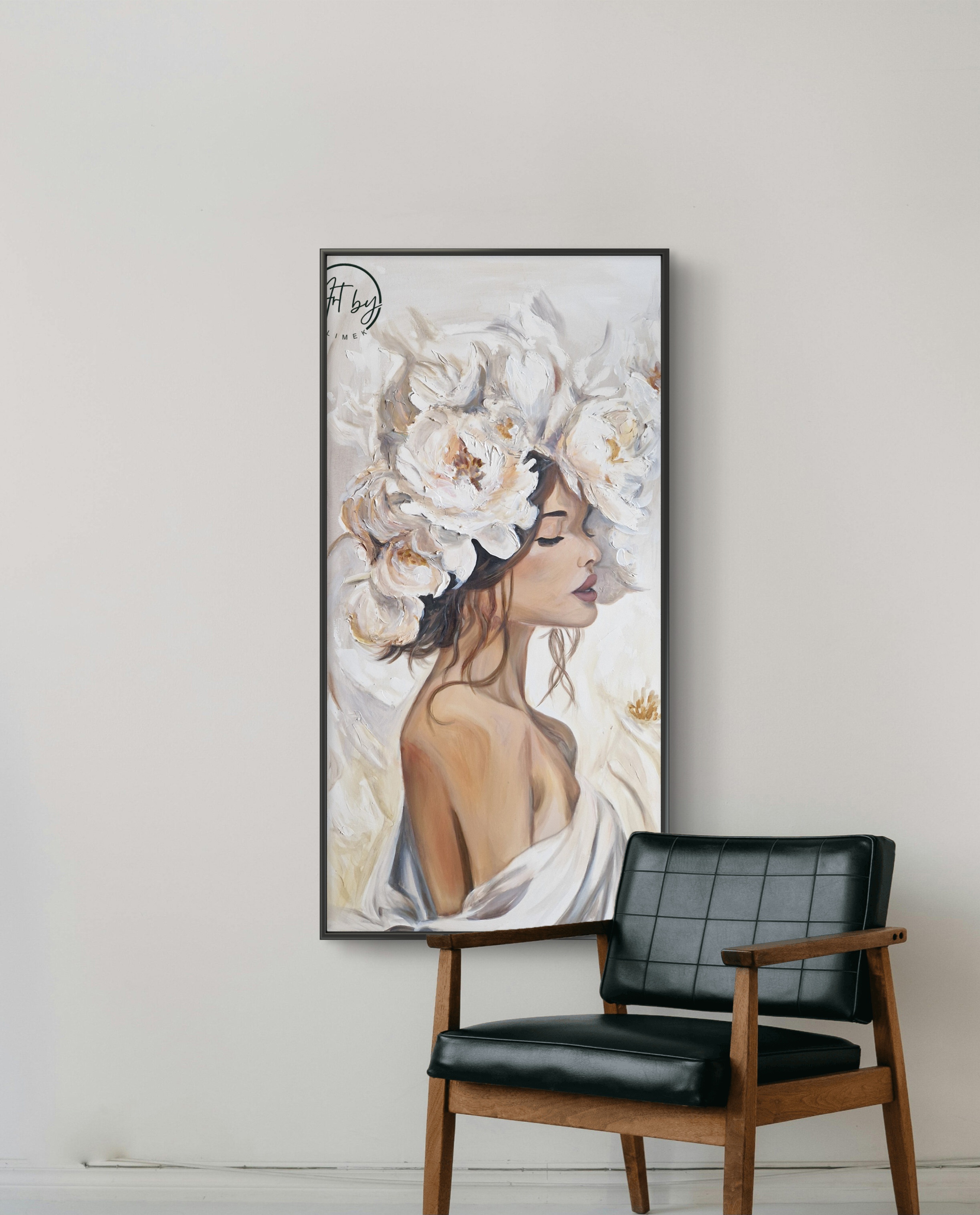 Obraz strukturalny "Kwiatowa dama"