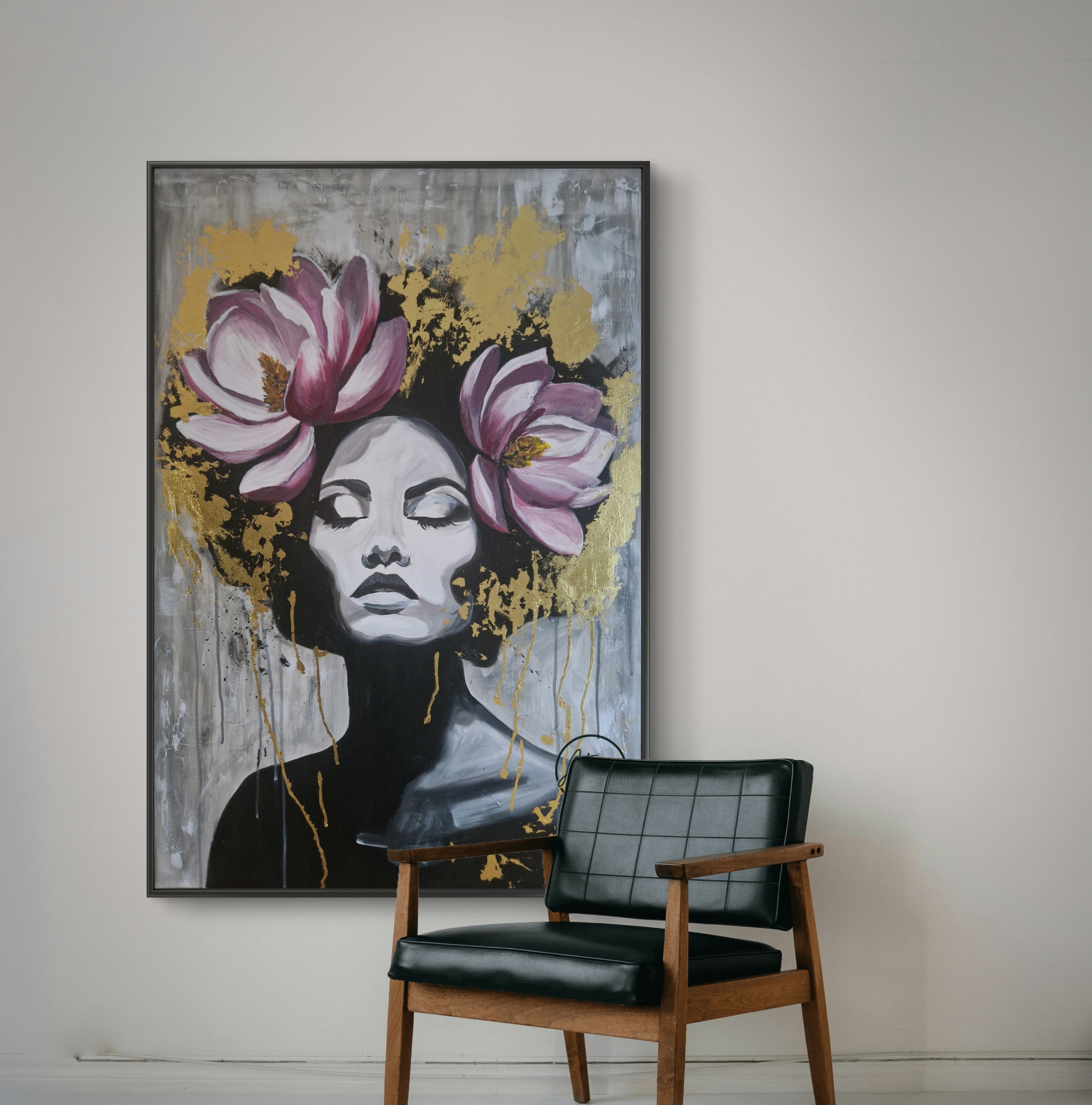 Obraz "Magnolie w złocie"