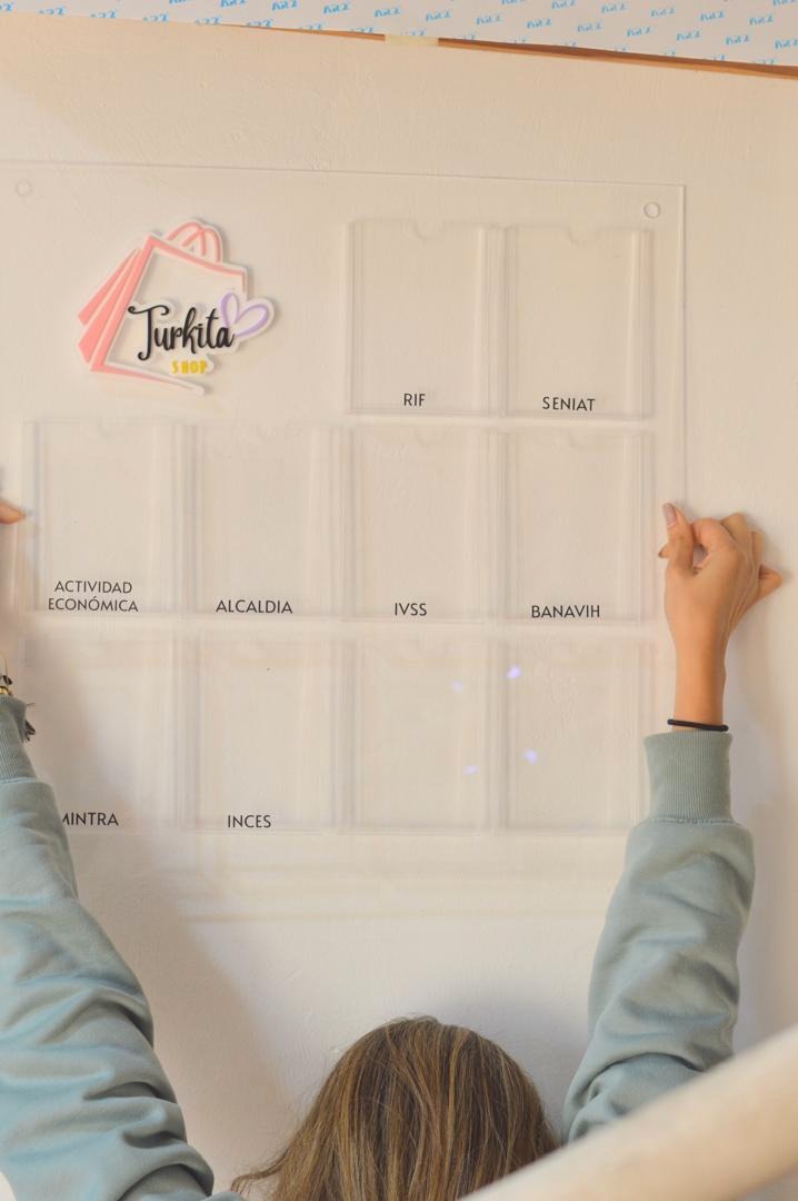 Cartelera fiscal acrilica