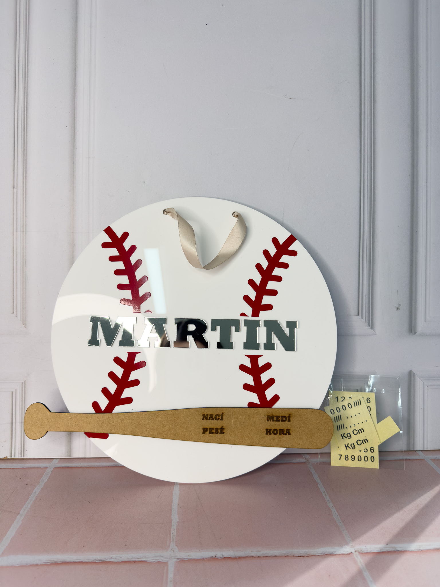 Cartel de nacimiento de béisbol personalizada