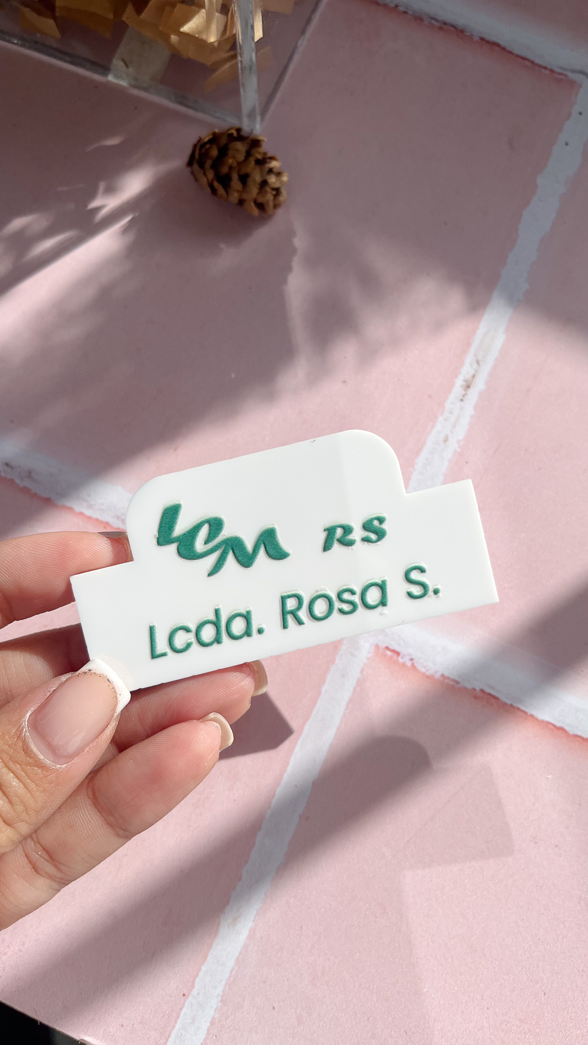 Identificador Personalizado Acrílico