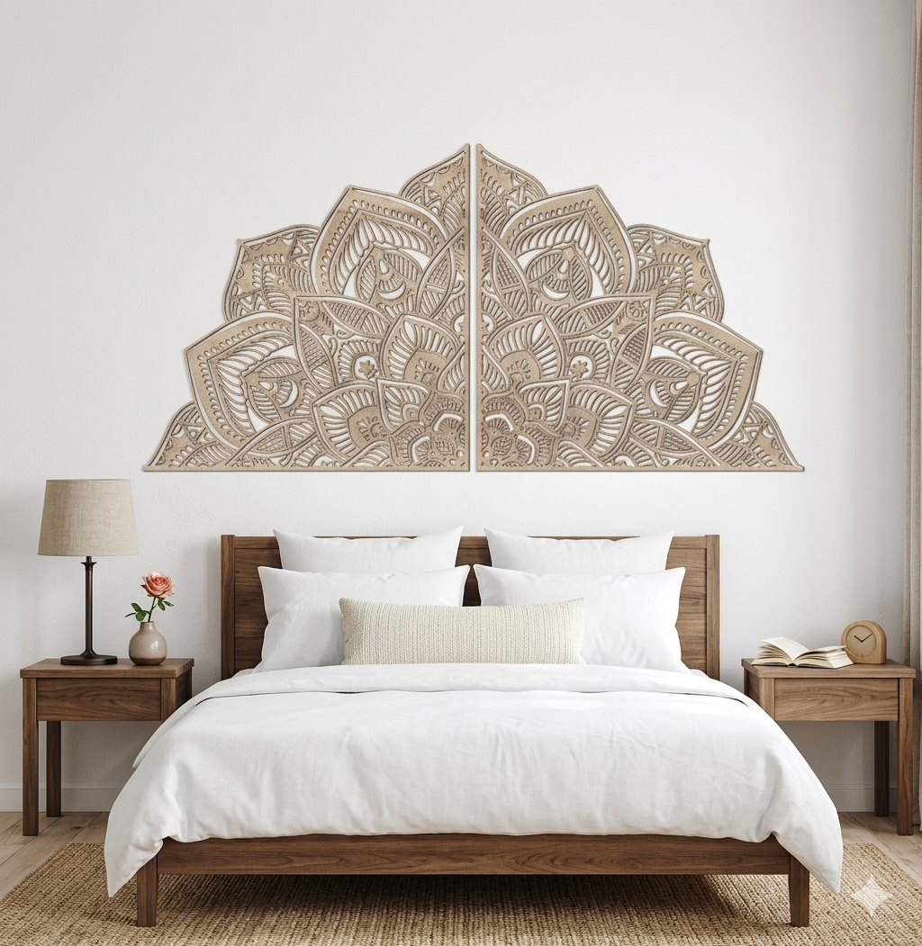 Bild über dem Bett – Vintage-Mandala