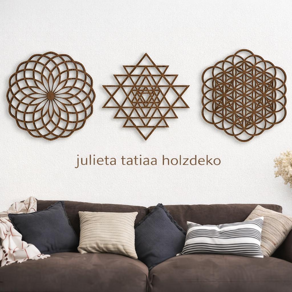 Heilige Geometrie Holz Wand Kunst