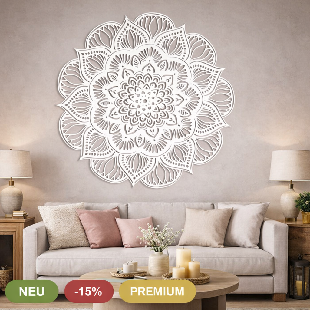 Große florale Mandala – Wandornament