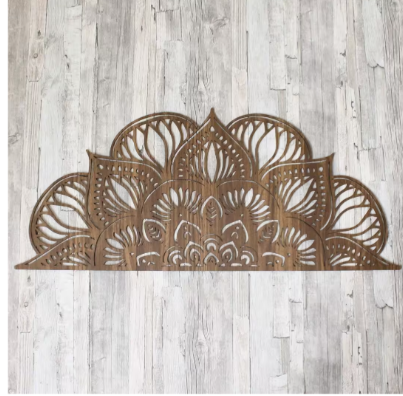 Mandala aus Holz fürs Schlafzimmer – Sonnenaufgang