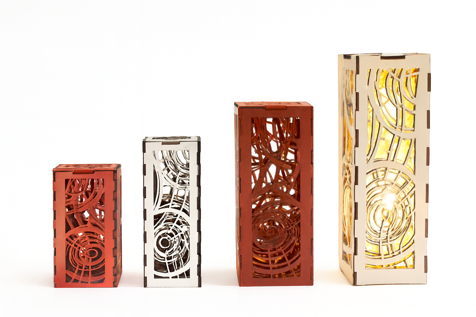 Design-Laternen aus Holz