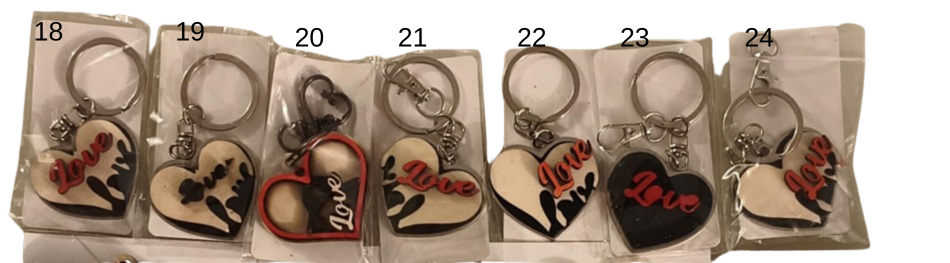 Herz Schlüsselanhänger Set