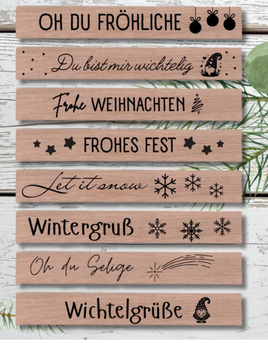 Dekorative Holzschilder Weihnachten