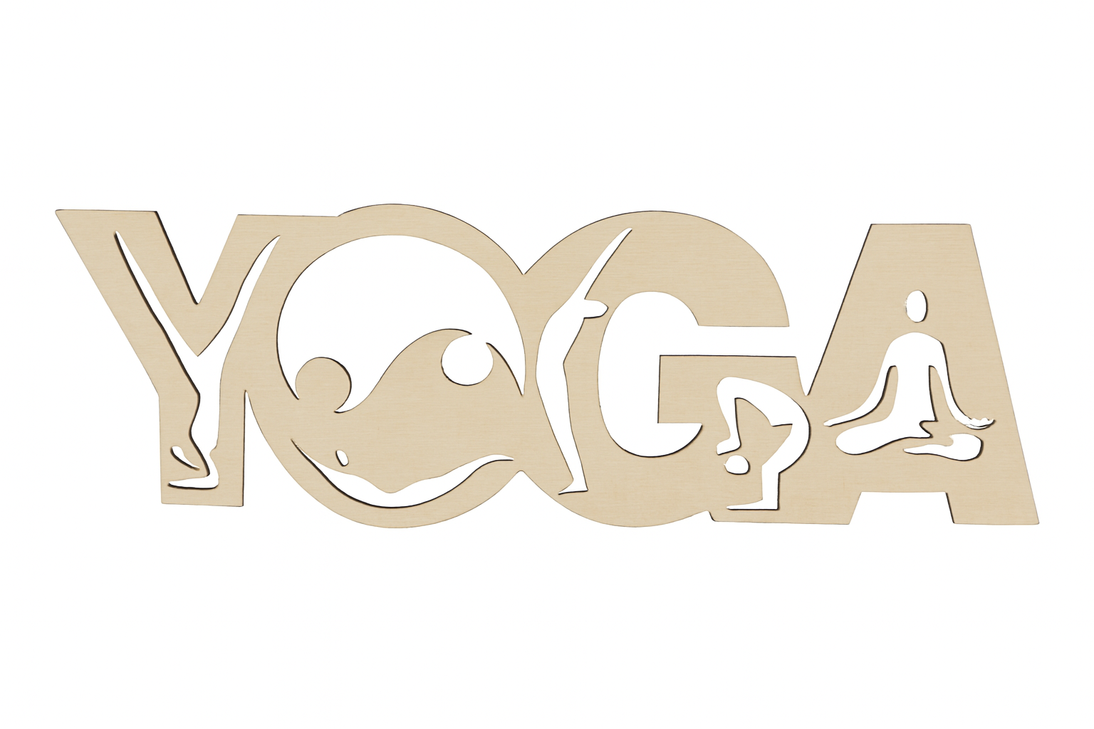 Holzschild 'Yoga'
