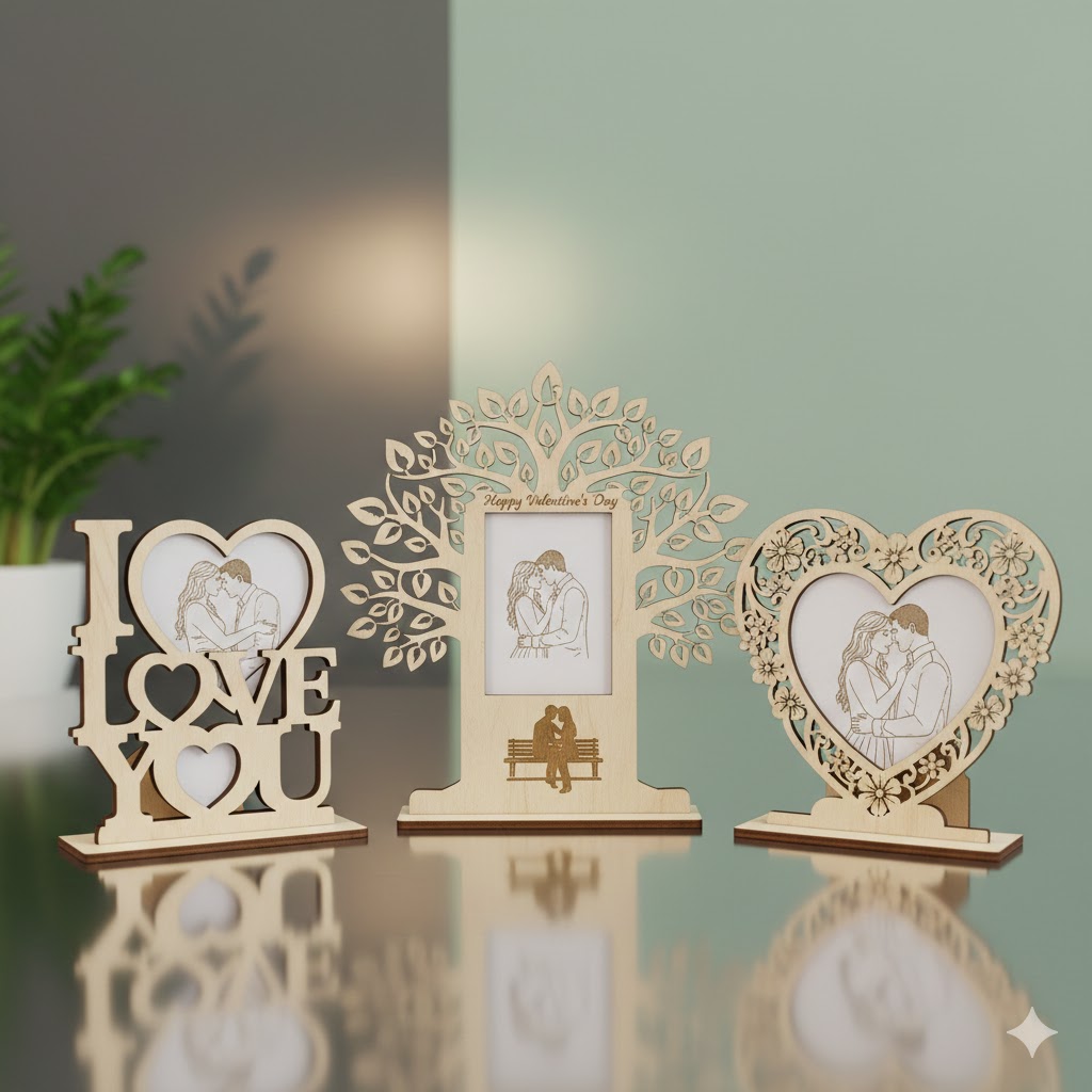 Holz-Fotorahmen Geschenkset