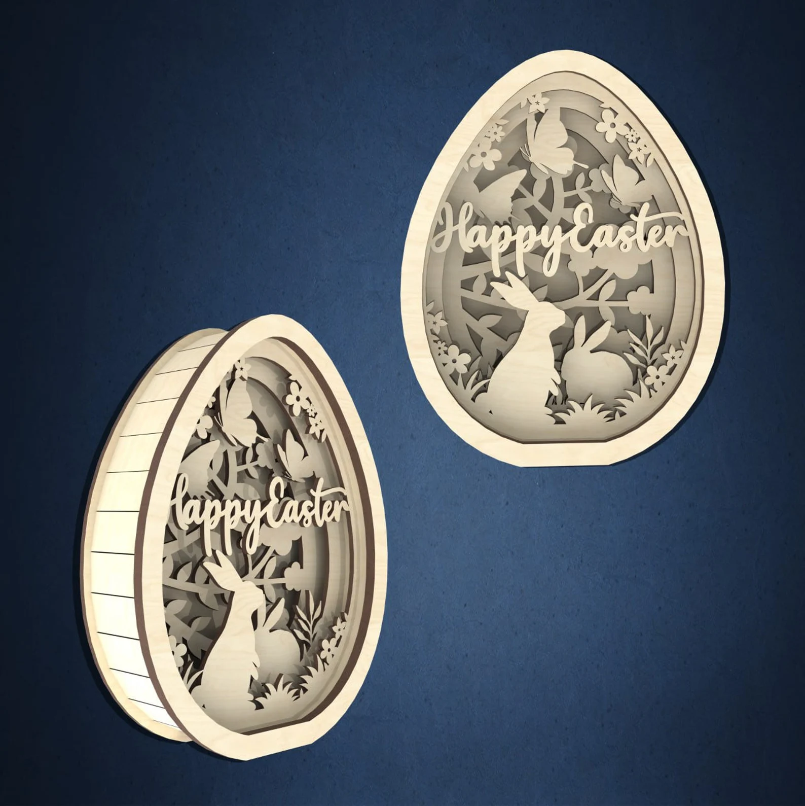 OSTERDEKO EI MIT SCHRIFTZUG