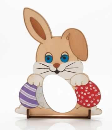 OSTERHASEN‑EIERHALTER AUS HOLZ