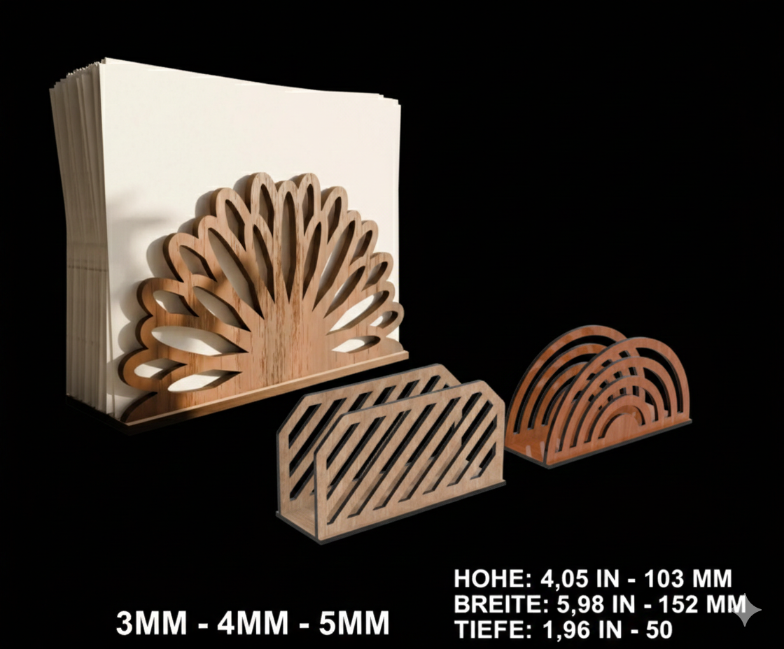 Holz Briefhalter Set