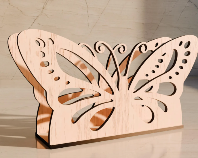 ELEGANTER SERVIETTENHALTER MIT BLUMENMUSTER