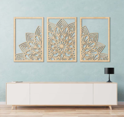 3-teiliges Mandala-Gemälde – Großzügigkeit