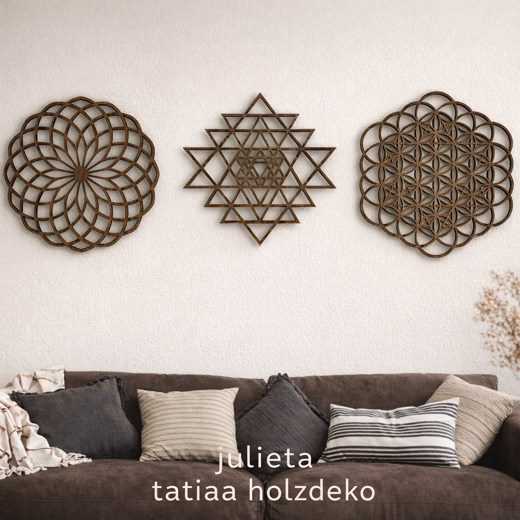 Heilige Geometrie Holz Wand Kunst