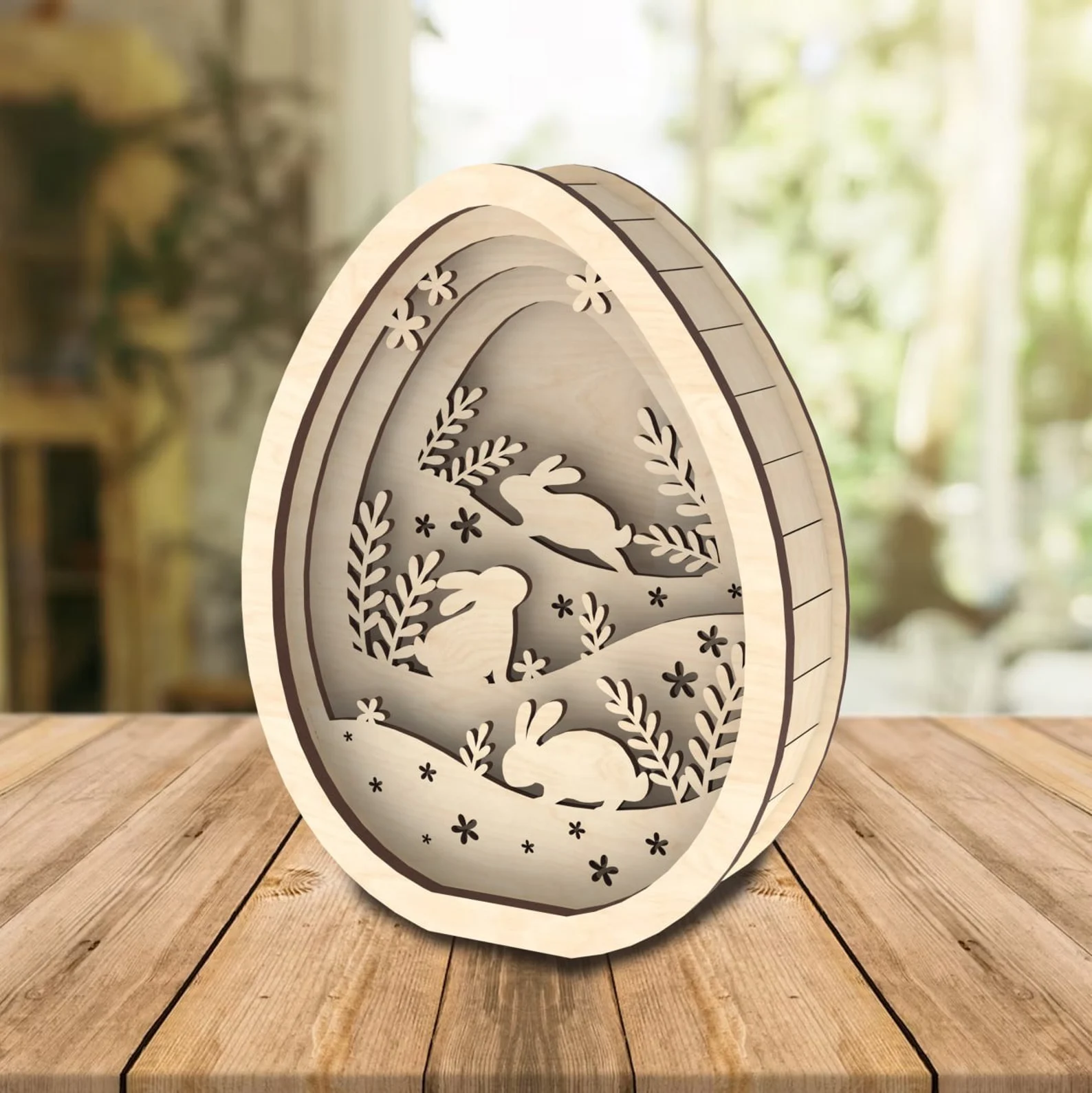 HOLZ‑OSTEREI DEKO (1 STÜCK)