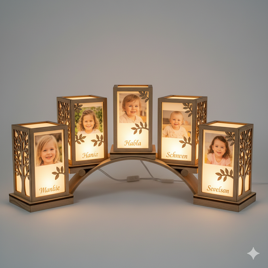 Personalisierte Familien-Fotolampe