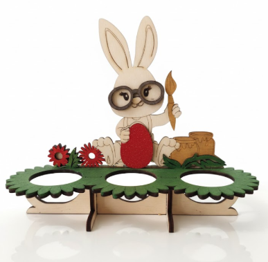 HOLZ OSTER‑EIERHALTER HASE