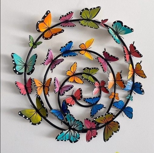 Wanddeko Schmetterling Spiral