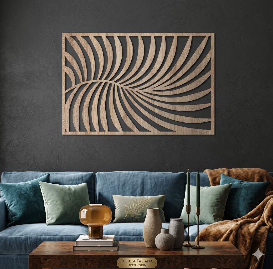 Holz Wanddekor Sonoma Eiche– Blatt