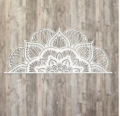 Mandala aus Holz fürs Schlafzimmer – Sonnenaufgang