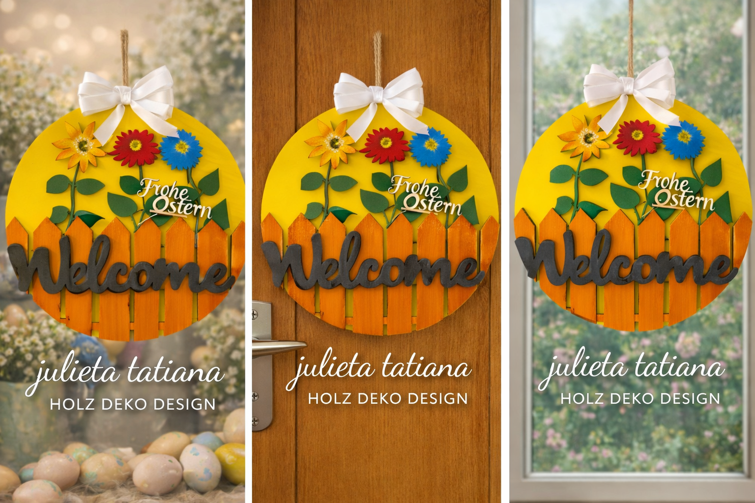 Willkommensschild Ostern