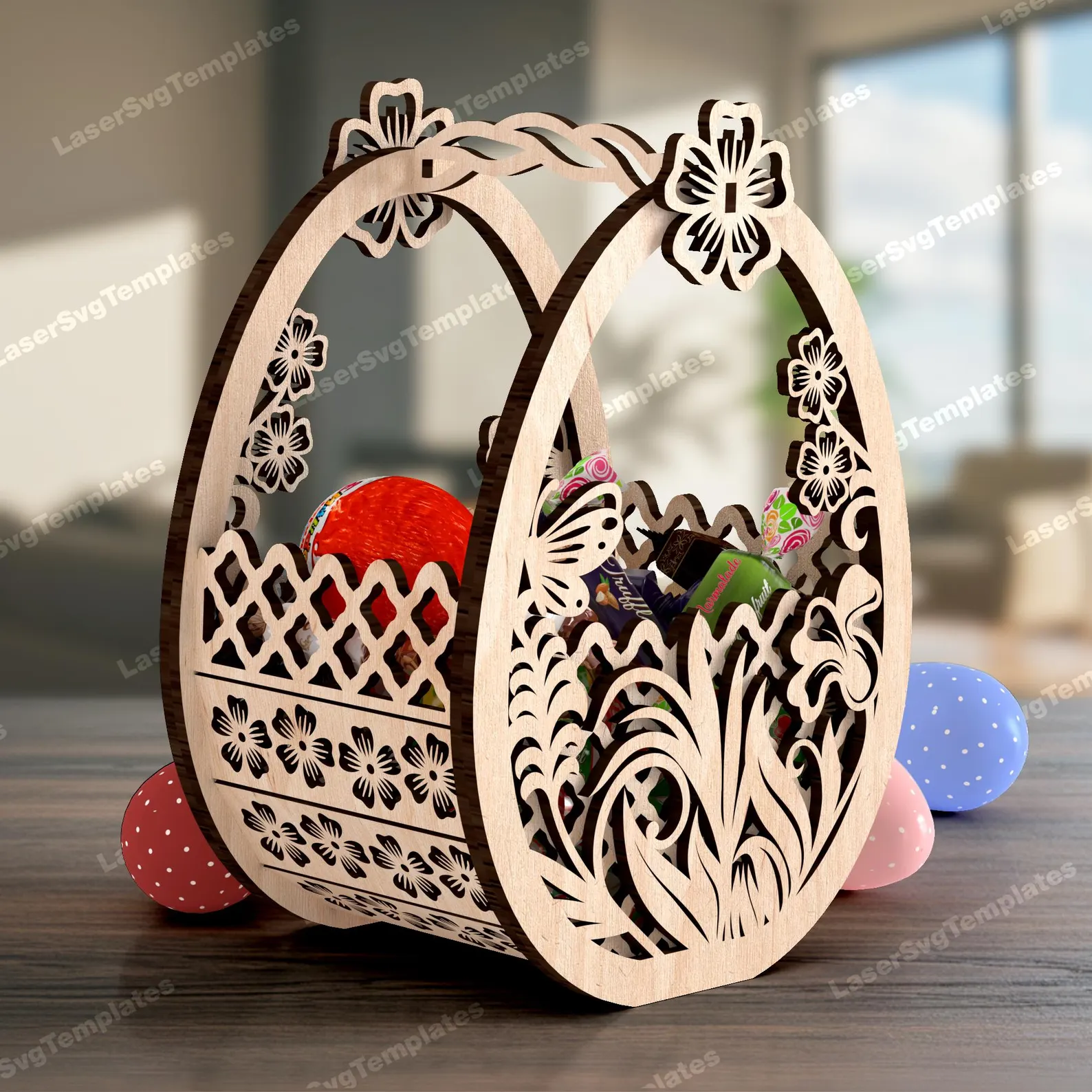 OSTERKORB AUS HOLZ (1 STÜCK)