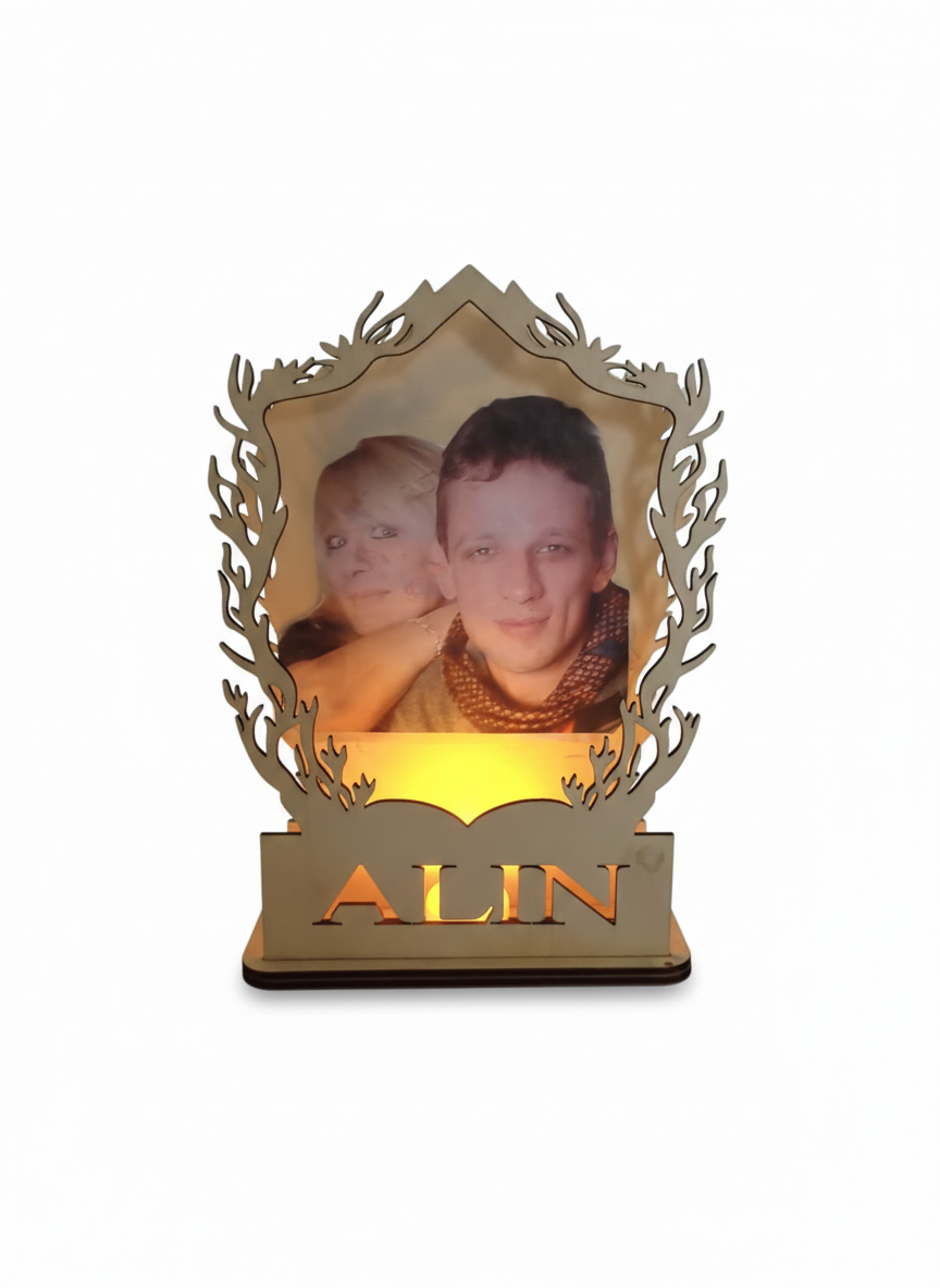 Personalisierter Bilderrahmen mit LED