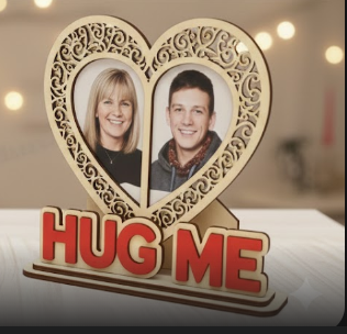 Herzförmiger Bilderrahmen 'Hug Me'