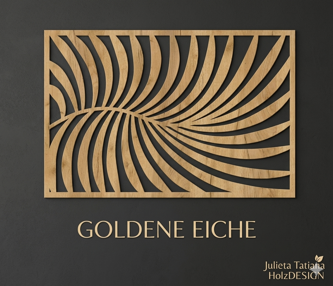 Holz Wanddekor Sonoma Eiche– Blatt