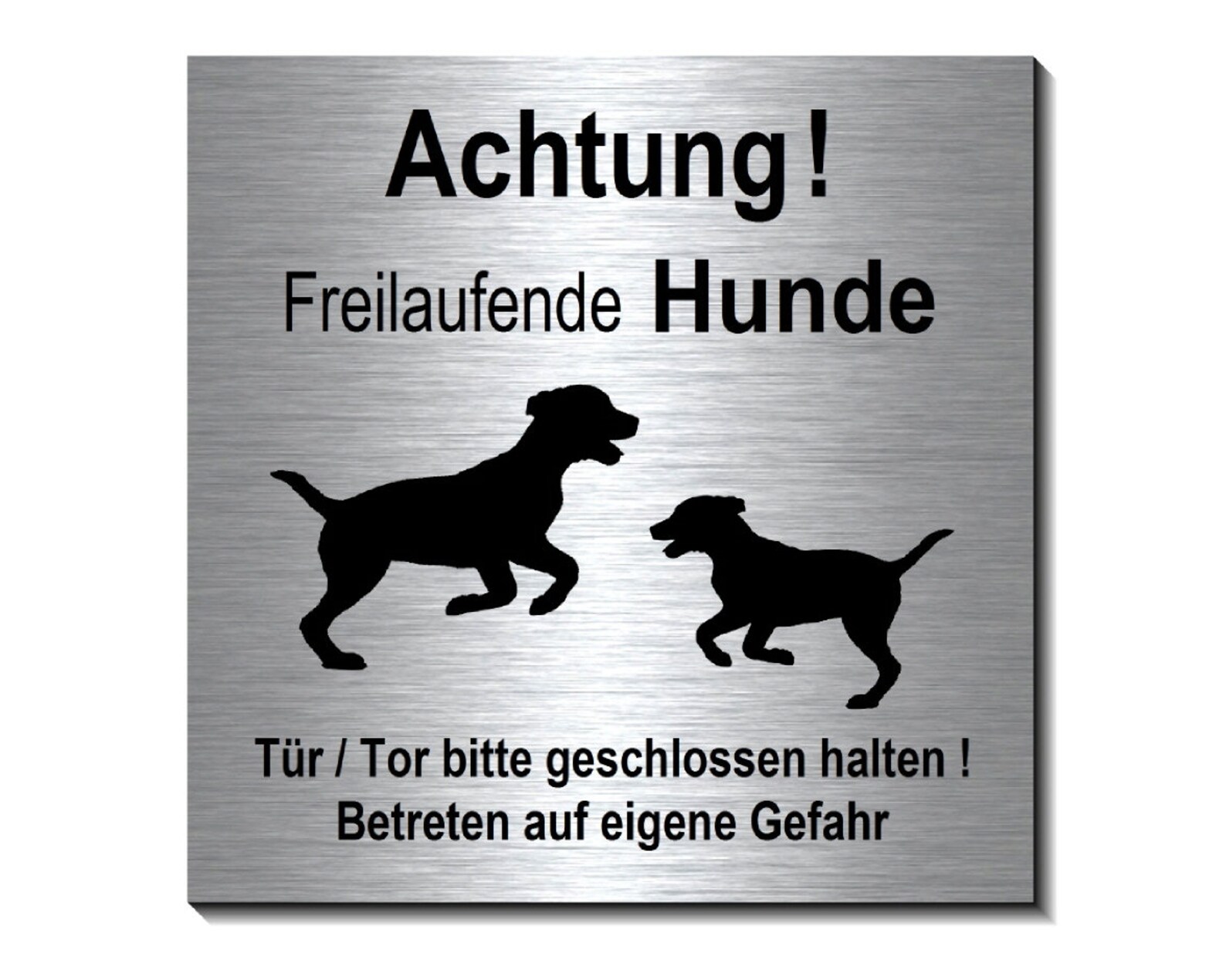WARNSCHILD „FREILAUFENDE HUNDE”