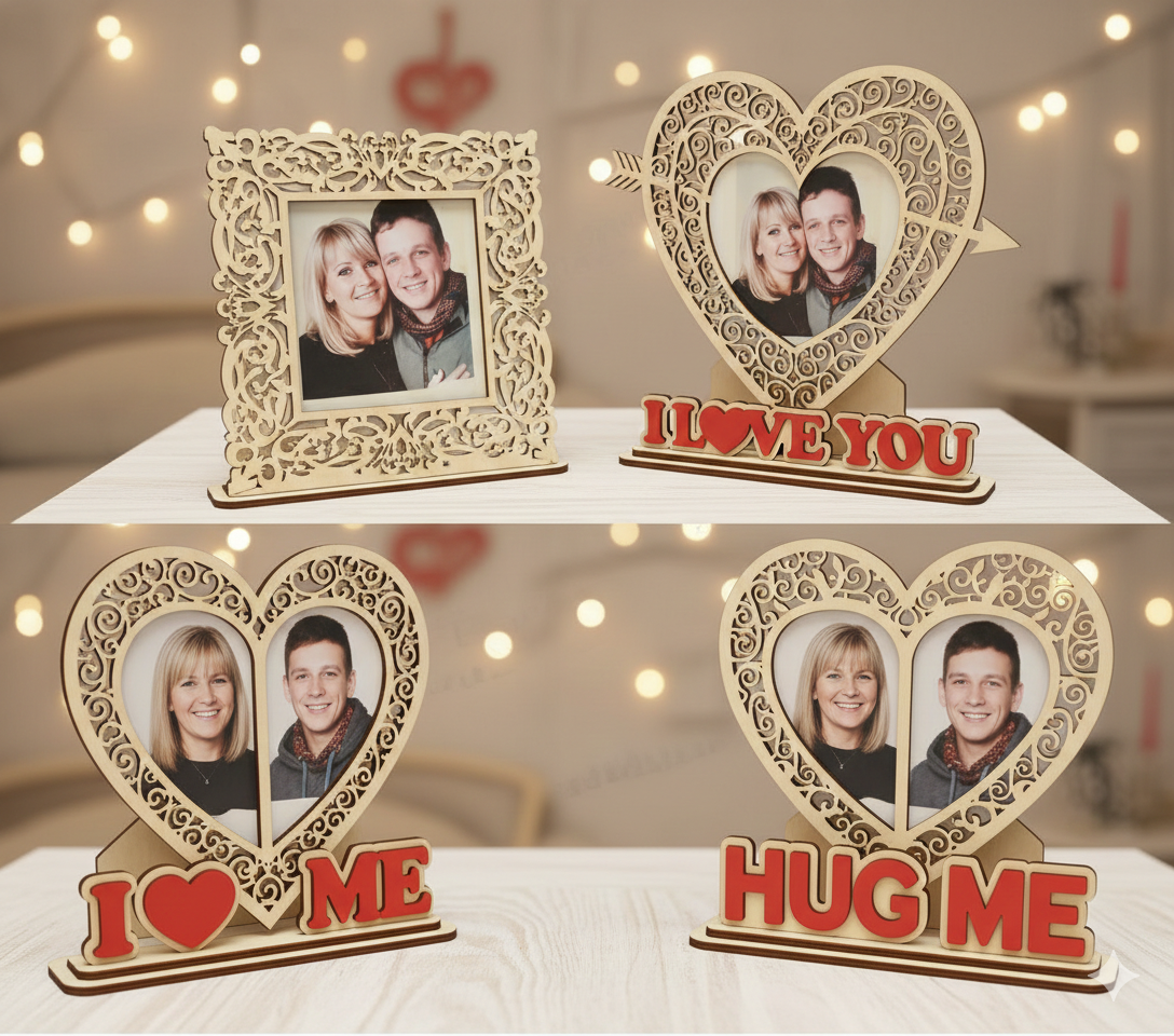 Holz-Fotorahmen Geschenkset