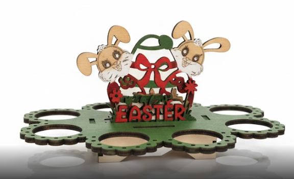 OSTER‑EIERHALTER AUS HOLZ