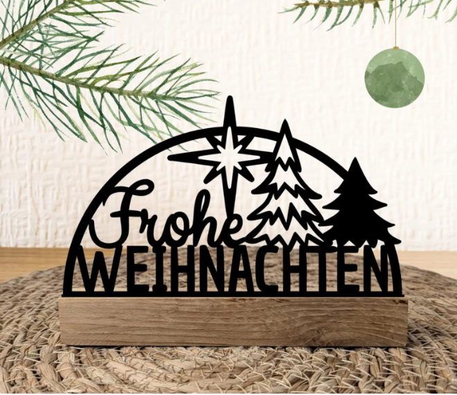 Frohe Weihnachten Holzdeko